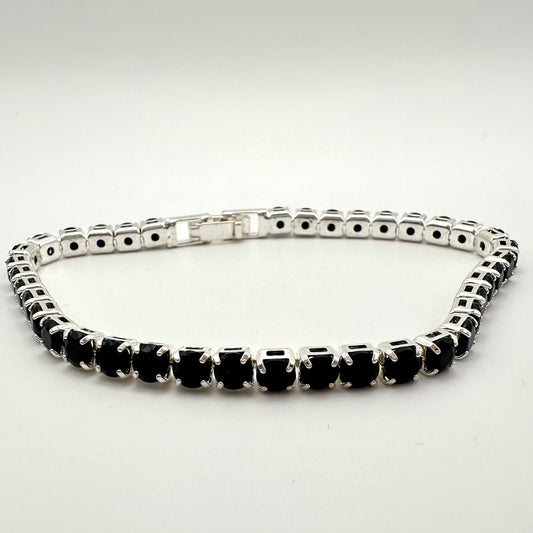 Damen-Tennisarmband „Midnight Star“ mit schwarzen Kristallen