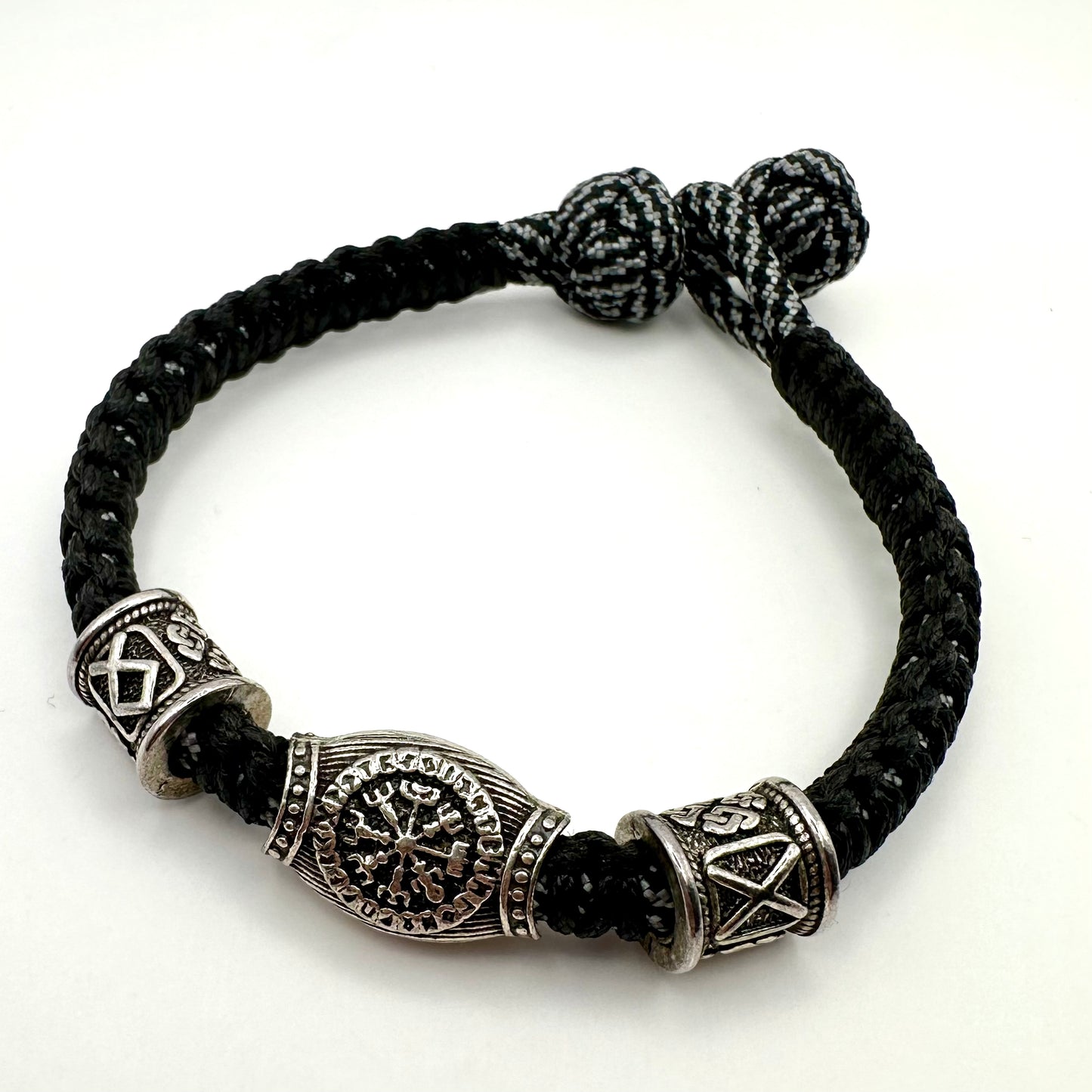 Herren-Armband mit Wikinger-Kompass (Vegvísir)