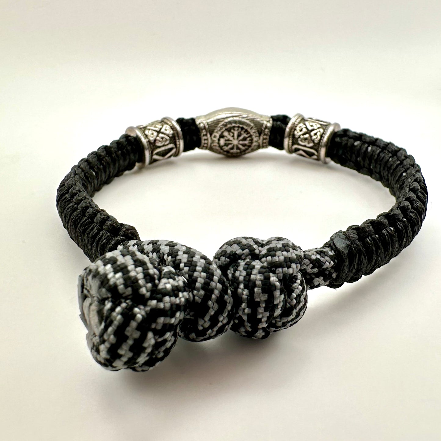 Herren-Armband mit Wikinger-Kompass (Vegvísir)