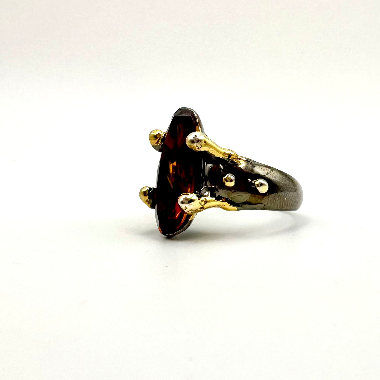 Damen-Ring „Honey Reflection“ aus Sterling-Silber & Citrin