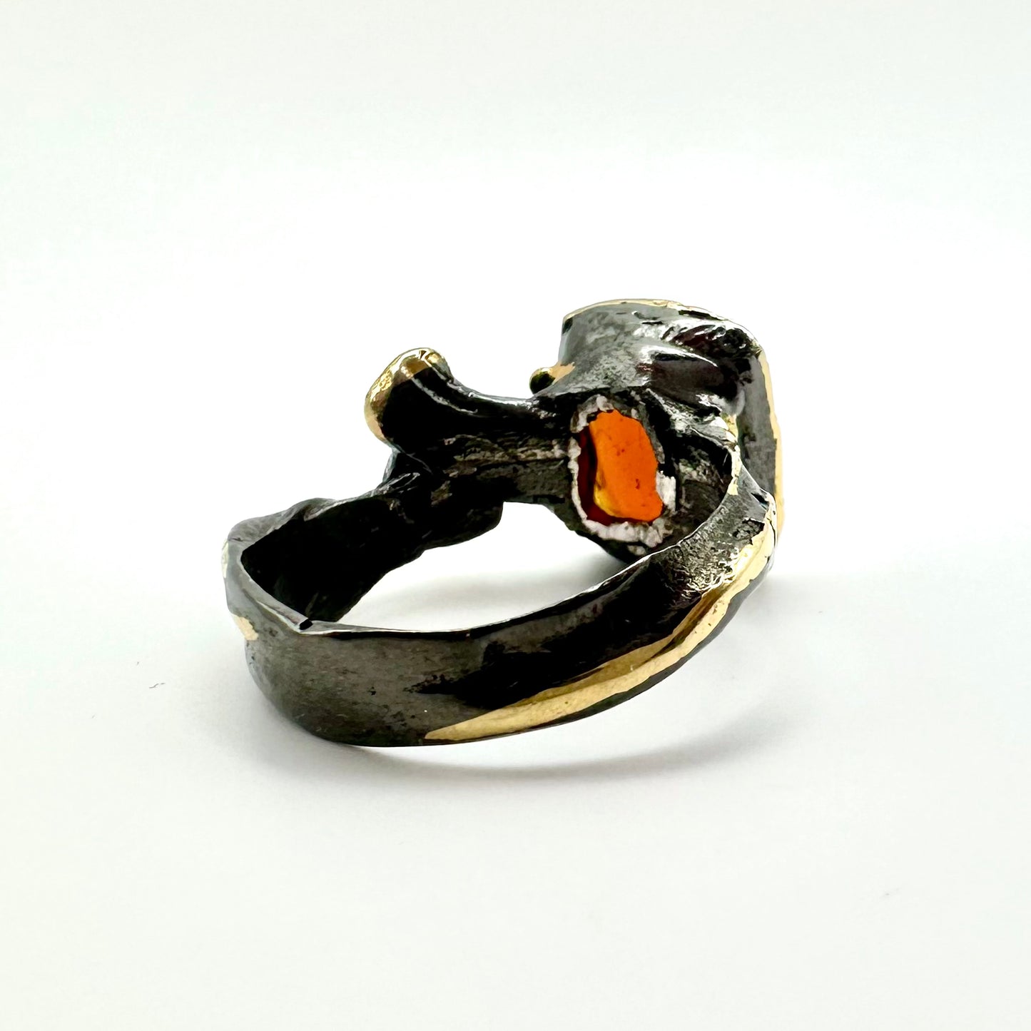 Damen-Ring „Honey Reflection“ aus Sterling-Silber & Citrin