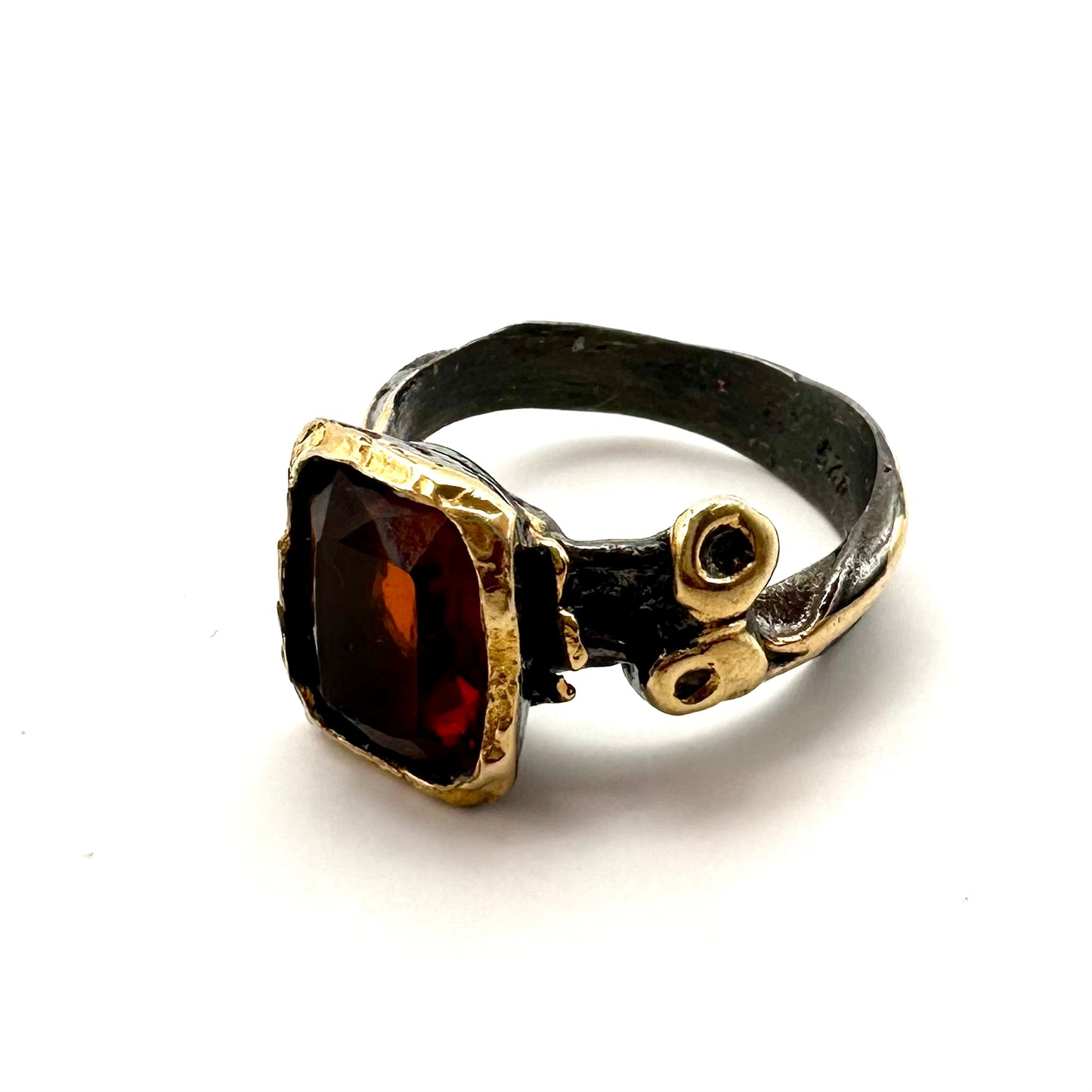 Damen-Ring „Honey Reflection“ aus Sterling-Silber & Citrin
