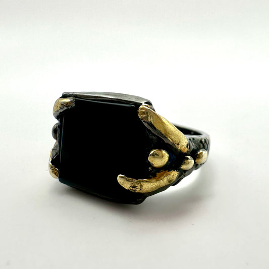 Damen-Ring „Midnight Onyx“ aus Sterling-Silber & Schwarzer Onyx