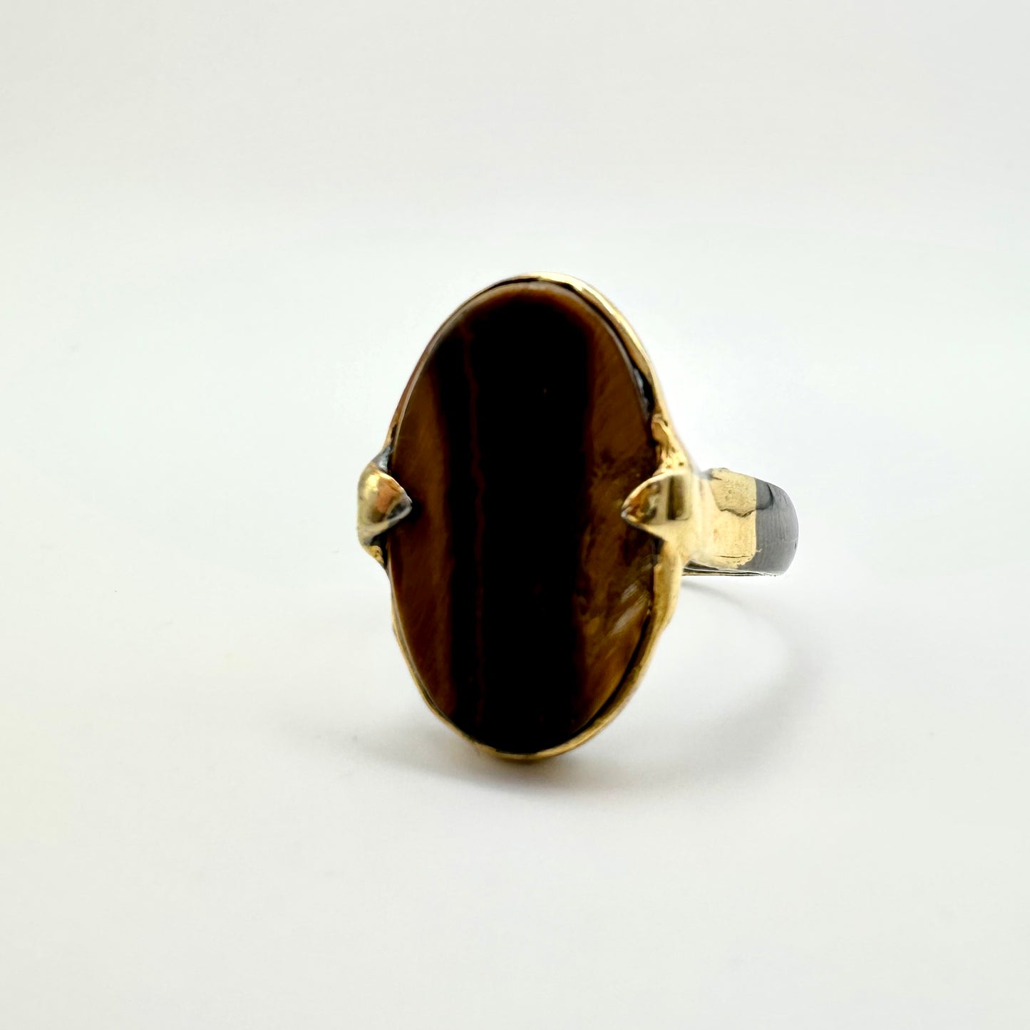 Damen-Ring „Golden Eye“ aus Sterling-Silber & Tigerauge