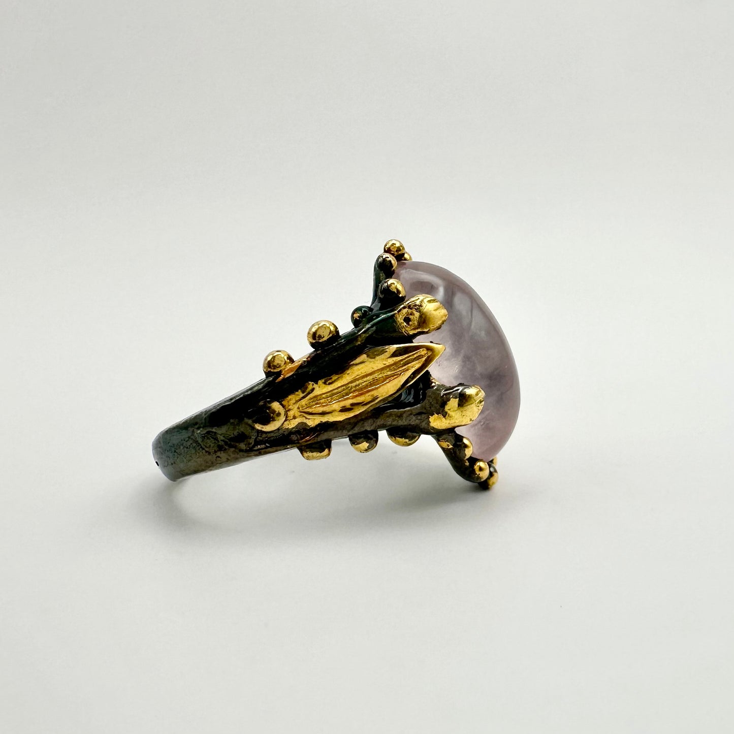 Damen-Ring „Pink Blossom“ aus Sterling-Silber & Rosenquarz