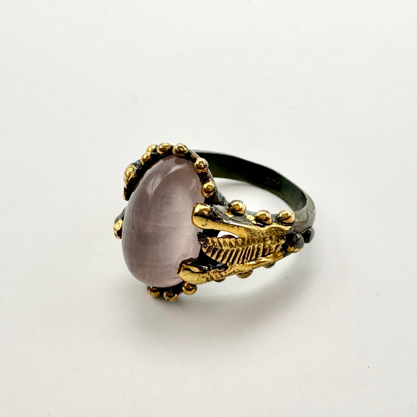 Damen-Ring „Pink Blossom“ aus Sterling-Silber & Rosenquarz