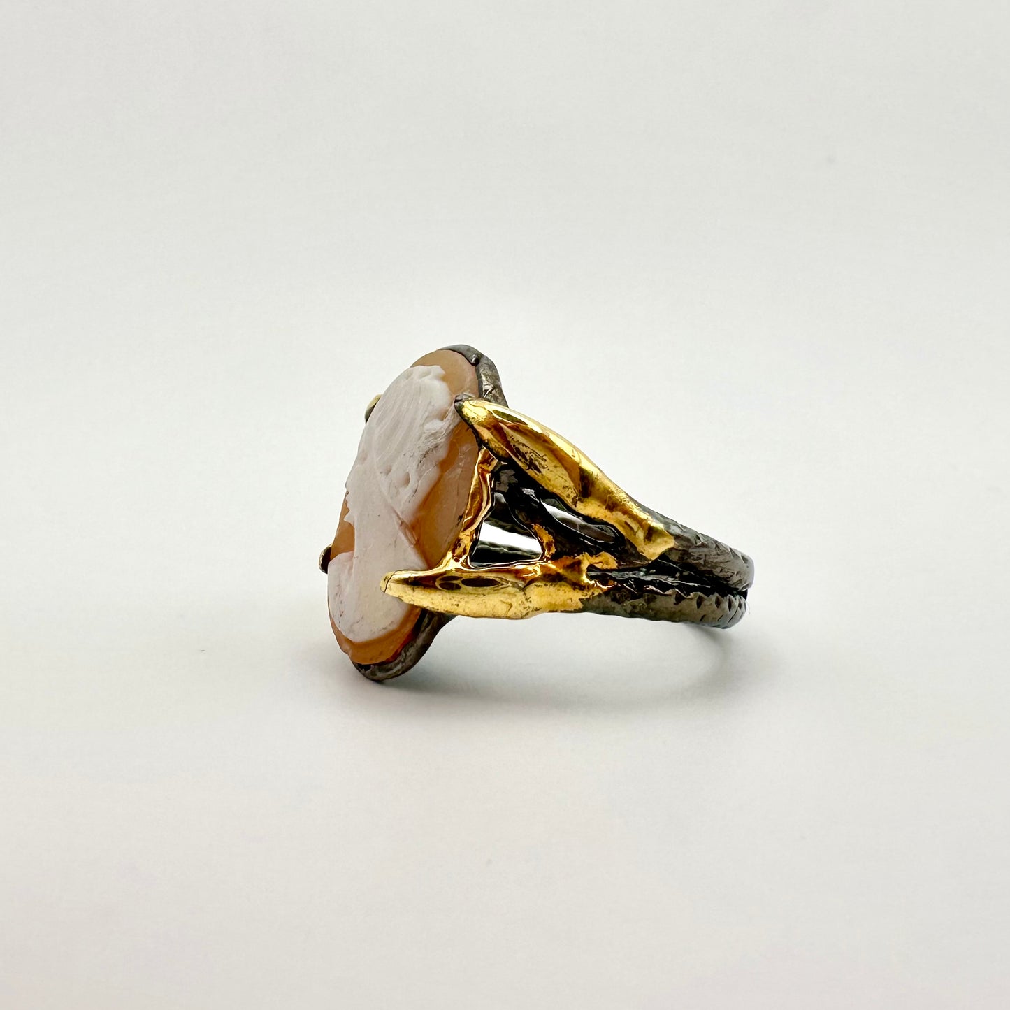 Damen-Ring „Eternal Cameo“ aus Sterling-Silber & Muschel-Gemme