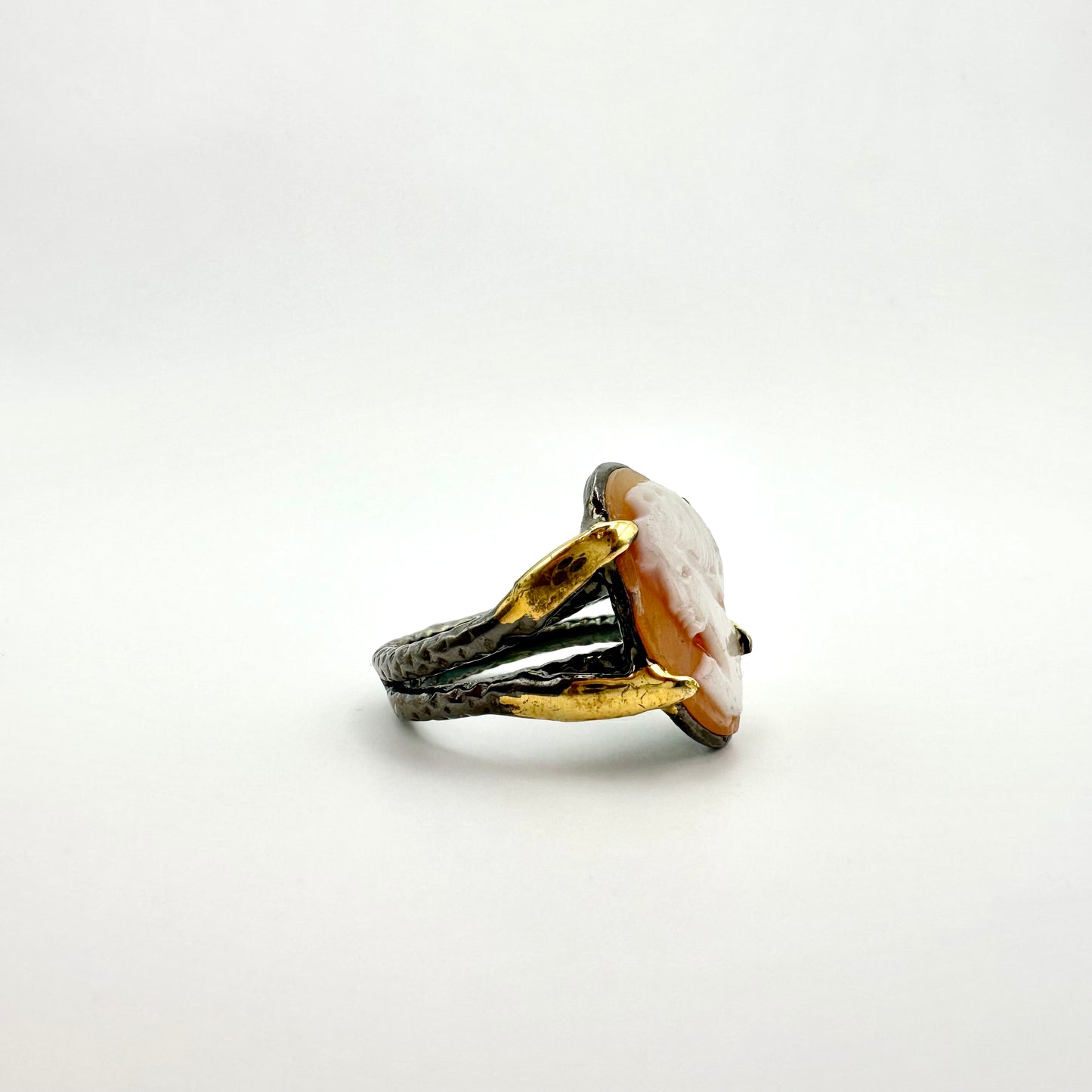 Damen-Ring „Eternal Cameo“ aus Sterling-Silber & Muschel-Gemme