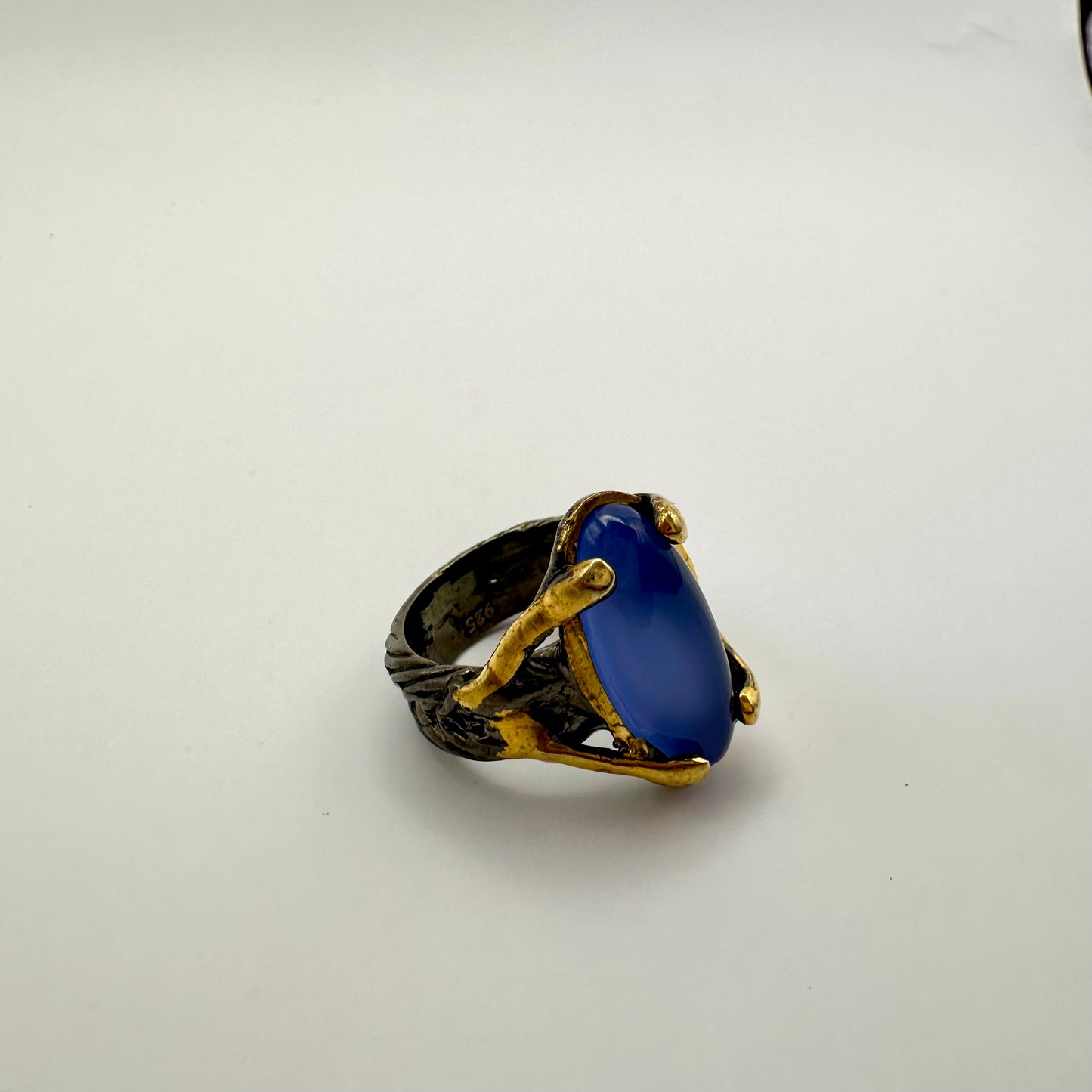Damen-Ring „Forest Mystery“ aus Sterling-Silber & Chalcedon