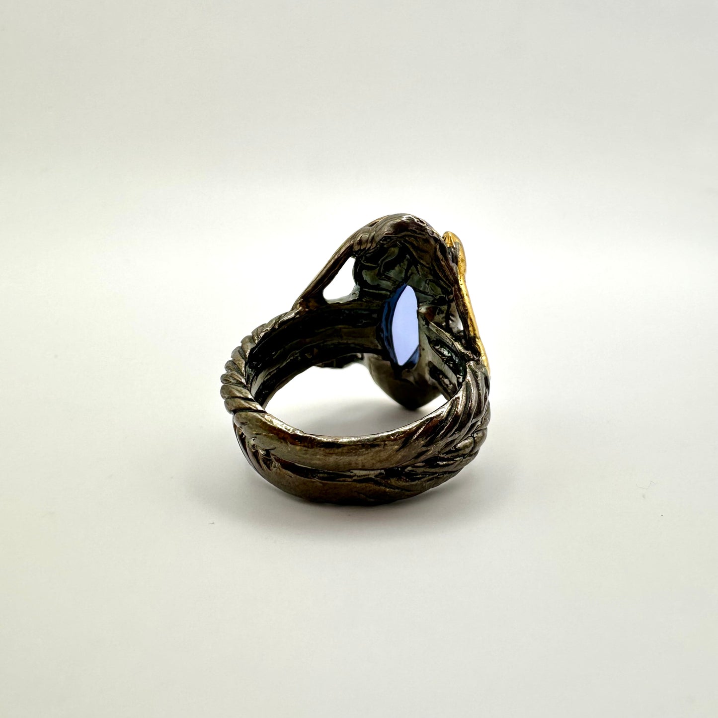 Damen-Ring „Forest Mystery“ aus Sterling-Silber & Chalcedon