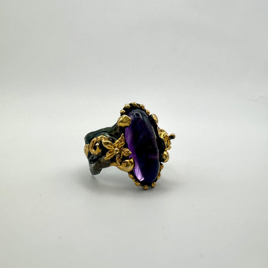 Damen-Ring „Lunar Mist“ aus Sterling-Silber & Amethyst