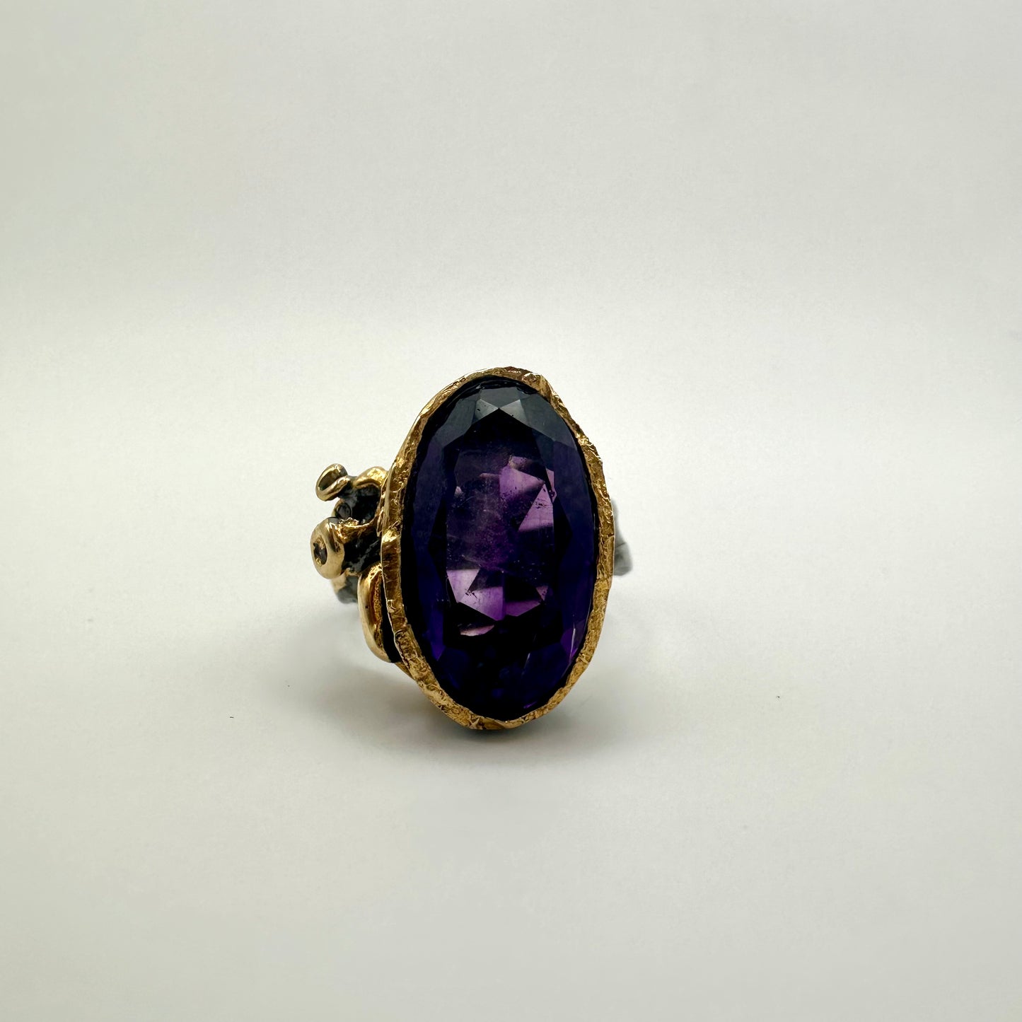Damen-Ring „Olive Grove“ aus Sterling-Silber & Amethyst