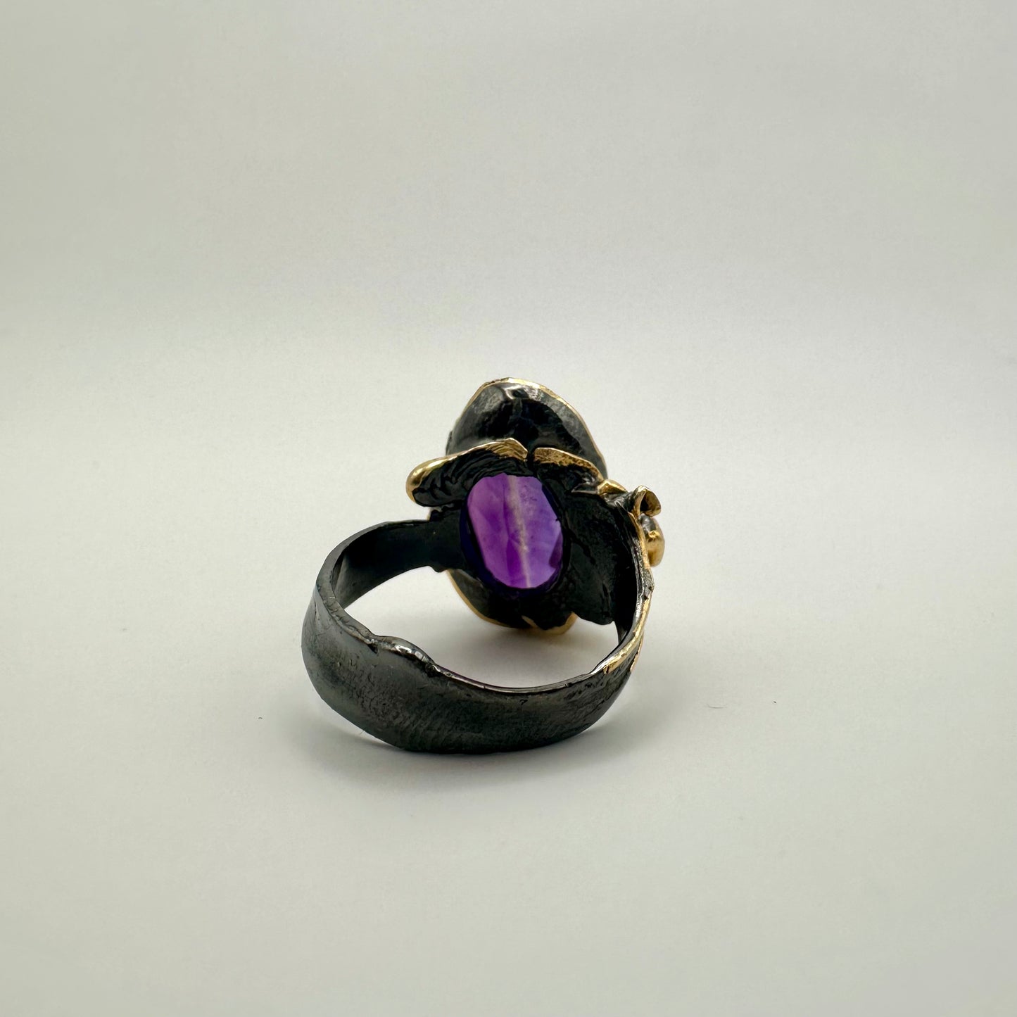 Damen-Ring „Olive Grove“ aus Sterling-Silber & Amethyst