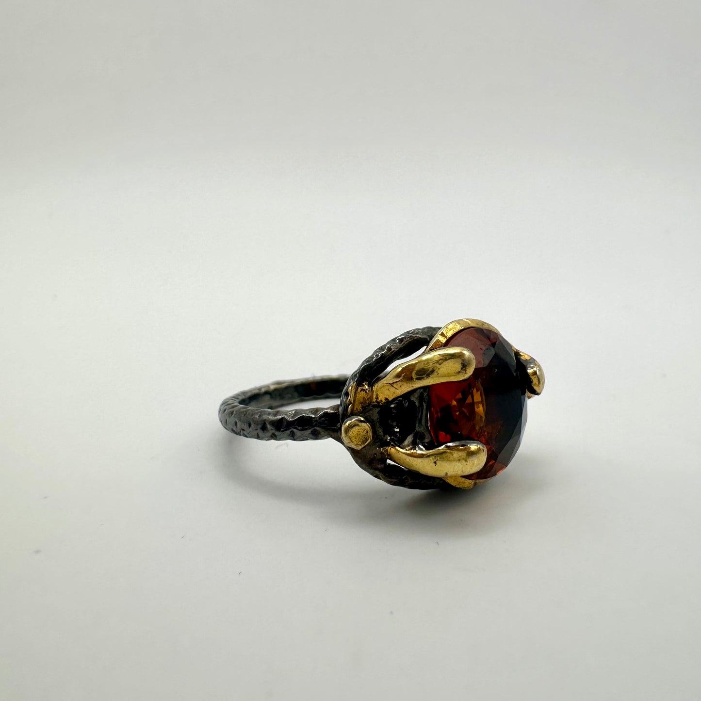 Damen-Ring „Golden Moss“ aus Sterling-Silber & Citrin