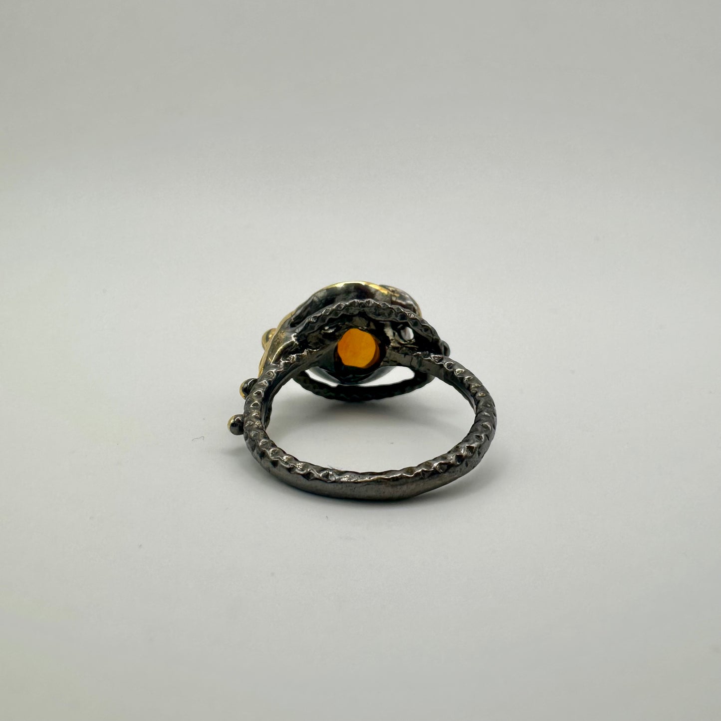 Damen-Ring „Golden Moss“ aus Sterling-Silber & Citrin