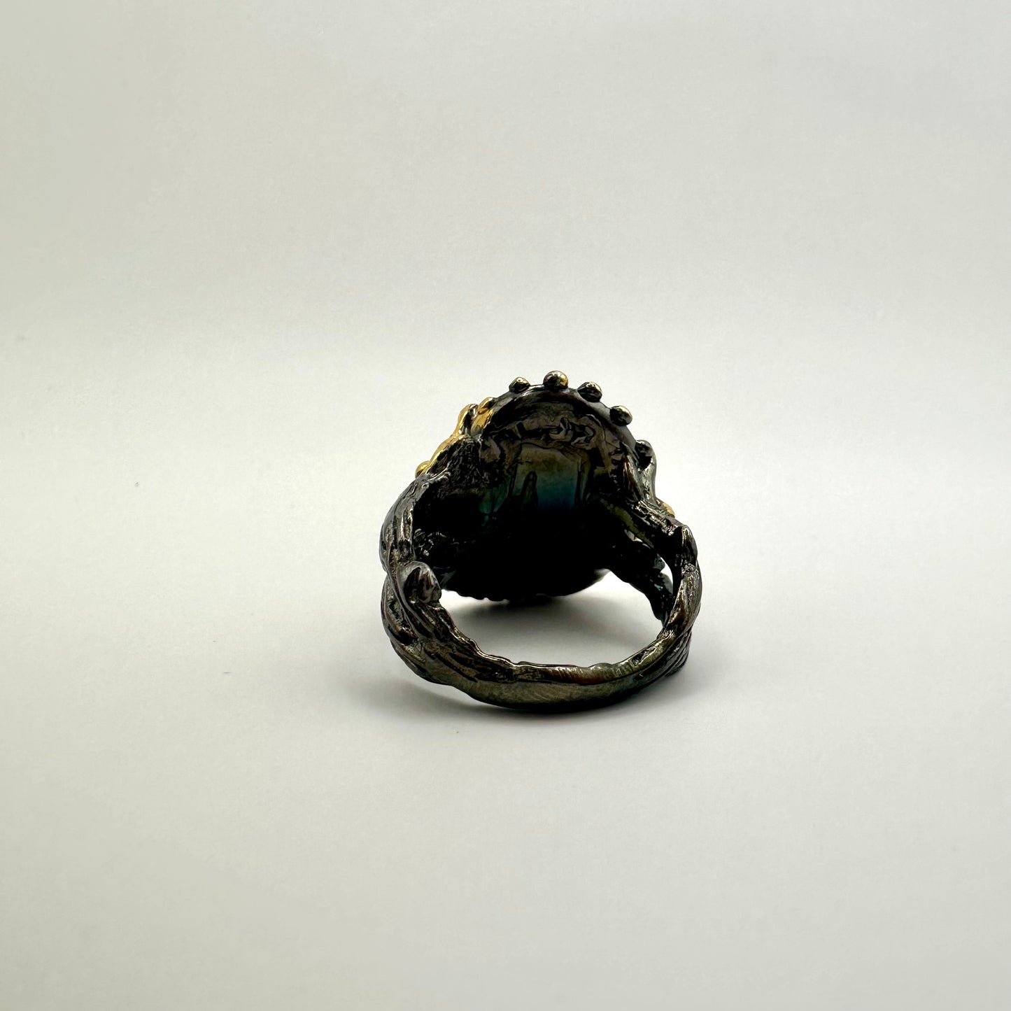 Rhodonit Ring (Bicolor Design)