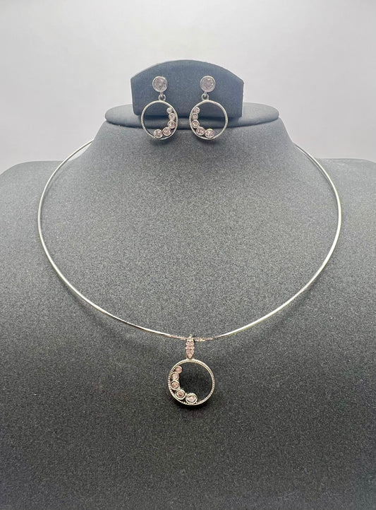 Silber-set – Halskette und Ohrringe